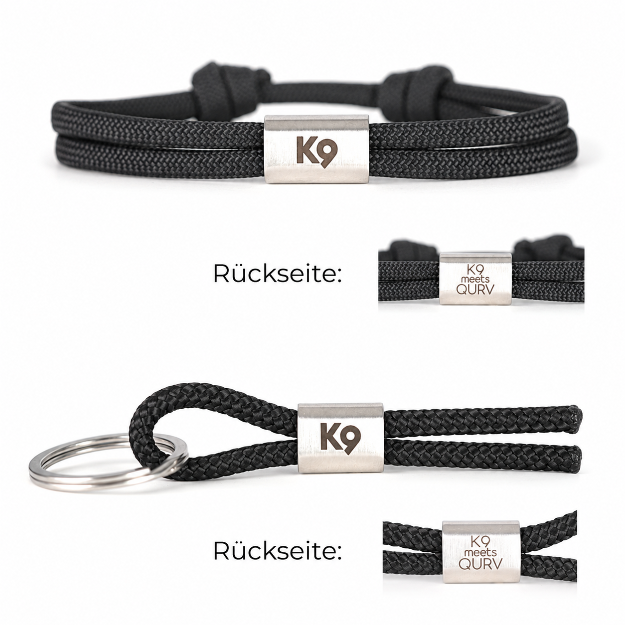 QURV Bracelet - Mocca with Eyelet Rose Gold