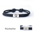 QURV Bracelet - Black with Silver Eyelet