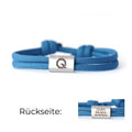 QURV Bracelet Enfant - Bleu Jean avec Œillet Argent