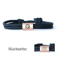 Bracelet QURV - Noir avec œillet argenté