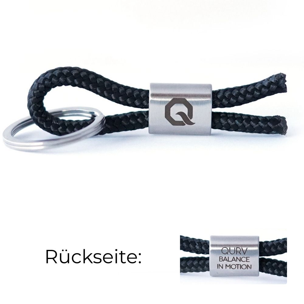 QURV Bracelet - Black with Silver Eyelet
