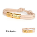 SIMPLIE meets QURV - Armband - Sonderedition QURV + Haut, Haare und Nägel - Mocca mit Öse Gold