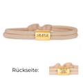 QURV Bracelet - Mocca with Eyelet Rose Gold